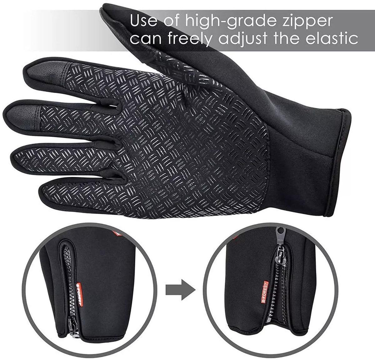 PeakRoo™ Waterproof Thermal Touchscreen Gloves – Windproof Winter Gloves for Outdoor Work, Driving & Sports