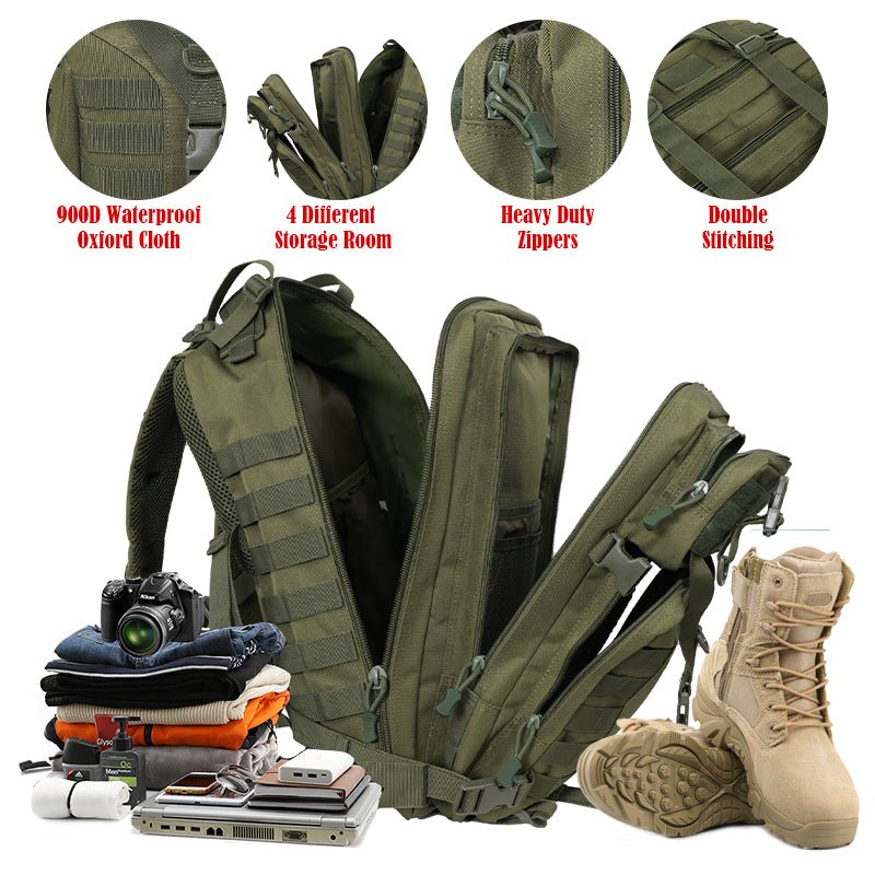 PEAKROO 3 Day Military Tactical Backpack