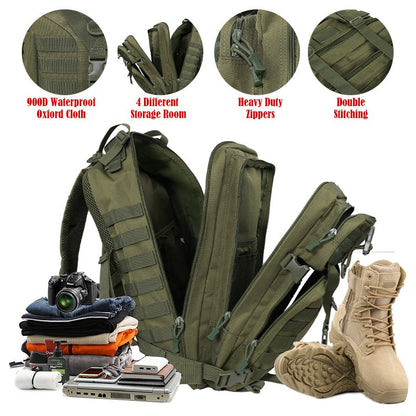 PEAKROO 3 Day Military Tactical Backpack