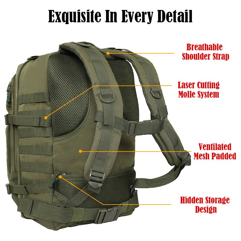 PEAKROO 3 Day Military Tactical Backpack