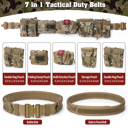 PEAKROO 5 in 1 Quick Release Tactical Duty Belt