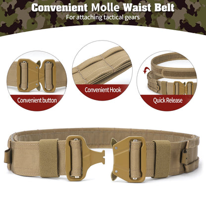 PEAKROO 5 in 1 Quick Release Tactical Duty Belt