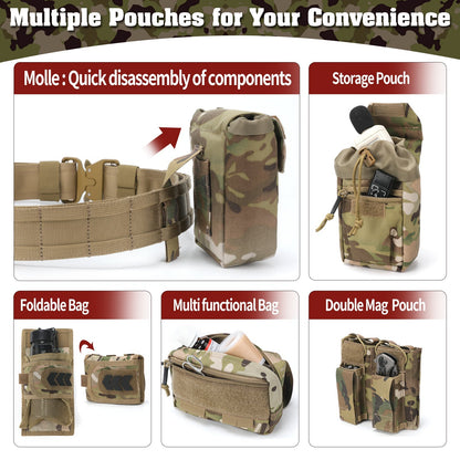 PEAKROO 5 in 1 Quick Release Tactical Duty Belt