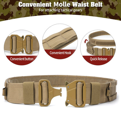 PEAKROO 5 in 1 Quick Release Tactical Duty Belt