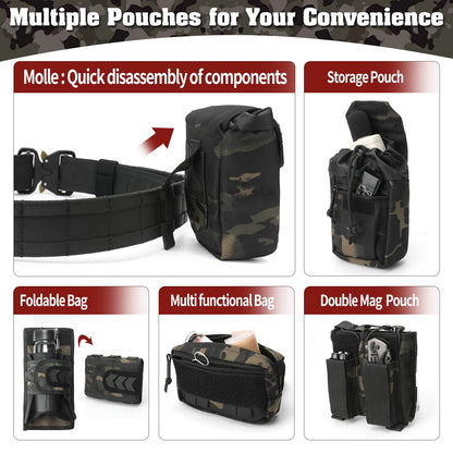 PEAKROO 5 in 1 Quick Release Tactical Duty Belt