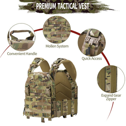 PEAKROO Quick Release Rampage Plate Carrier