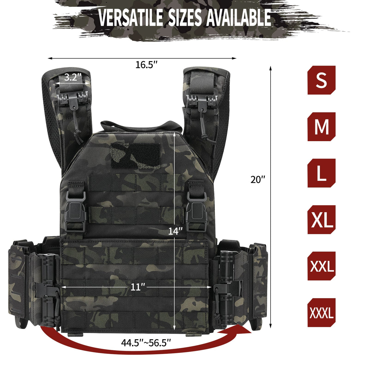 PEAKROO Quick Release Rampage Plate Carrier