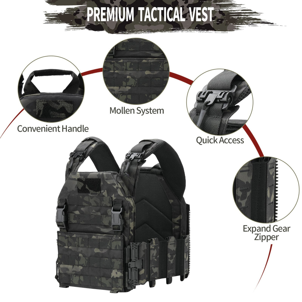 PEAKROO Quick Release Rampage Plate Carrier