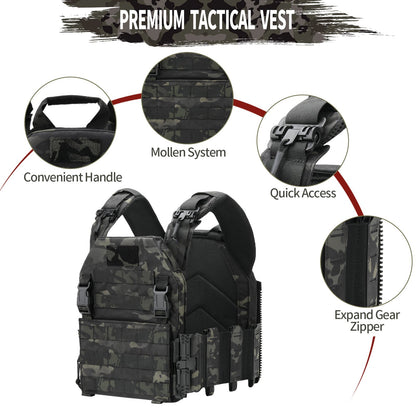PEAKROO Quick Release Rampage Plate Carrier