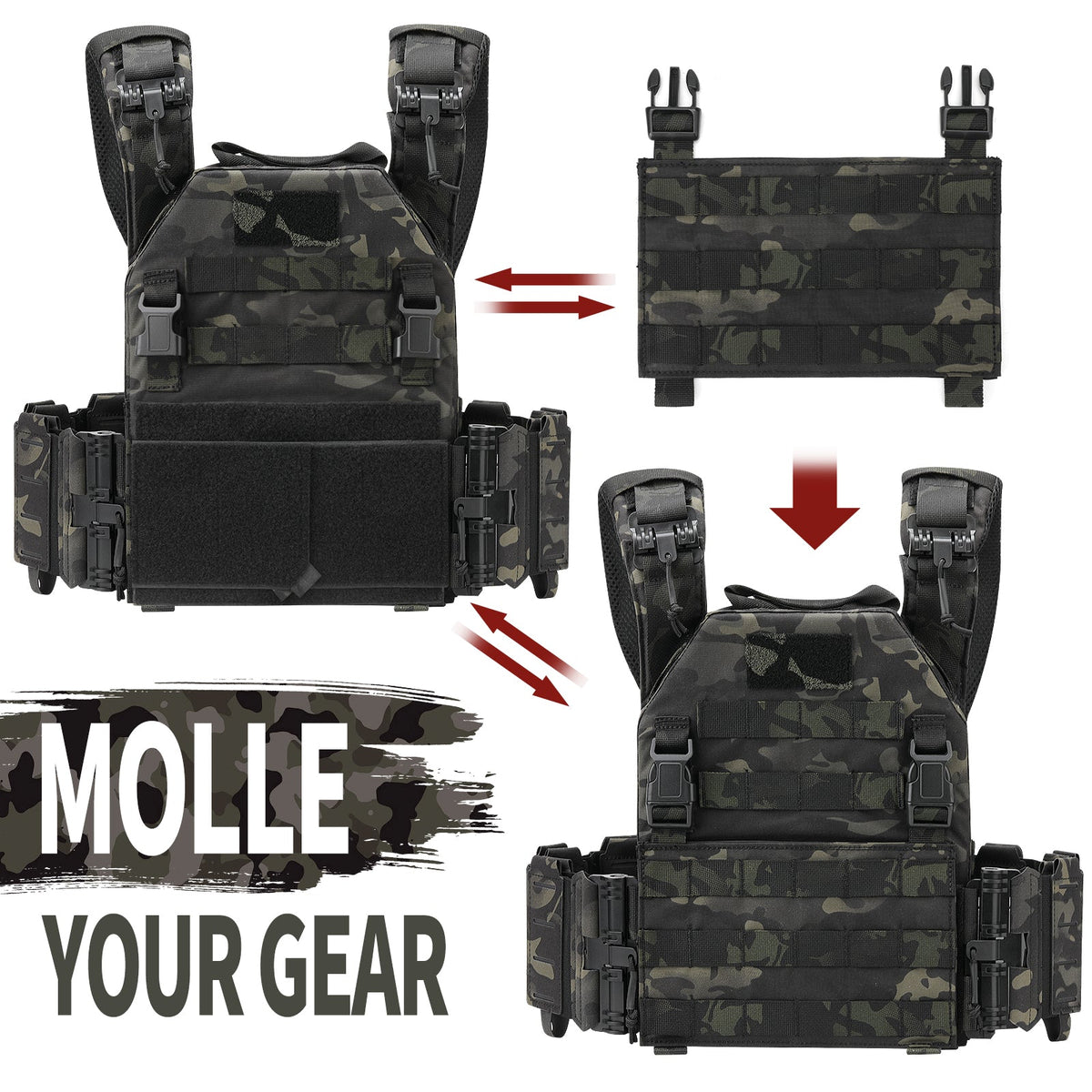 PEAKROO Quick Release Rampage Plate Carrier